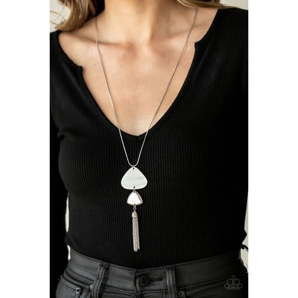 Tide You Over White Necklace (204) - Picture 1 of 3